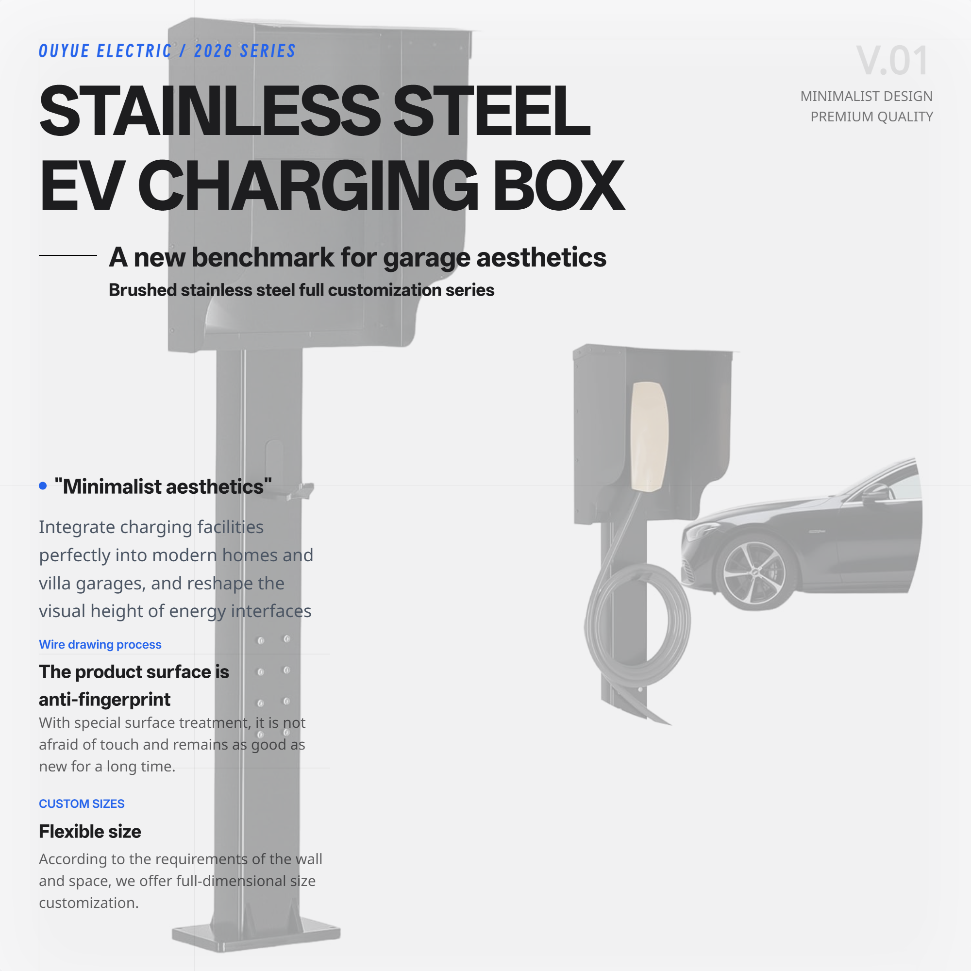 Paano magiging bagong benchmark para sa aesthetics ng garahe ang mga brushed stainless steel EV charging boxes?