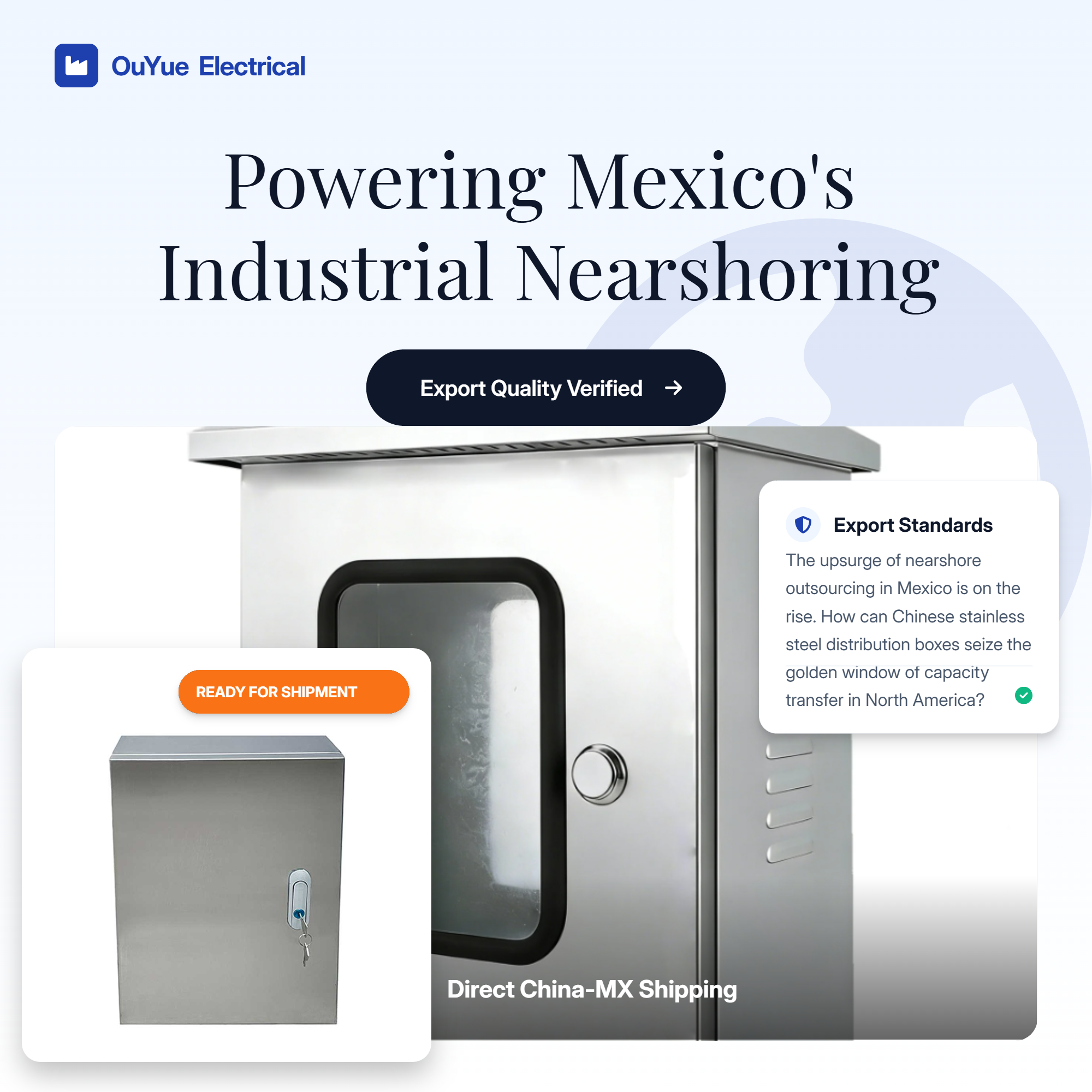 Ang pagtaas ng nearshore outsourcing sa Mexico ay tumataas. Paano makukuha ng mga Chinese stainless steel distribution box ang ginintuang window ng capacity transfer sa North America?