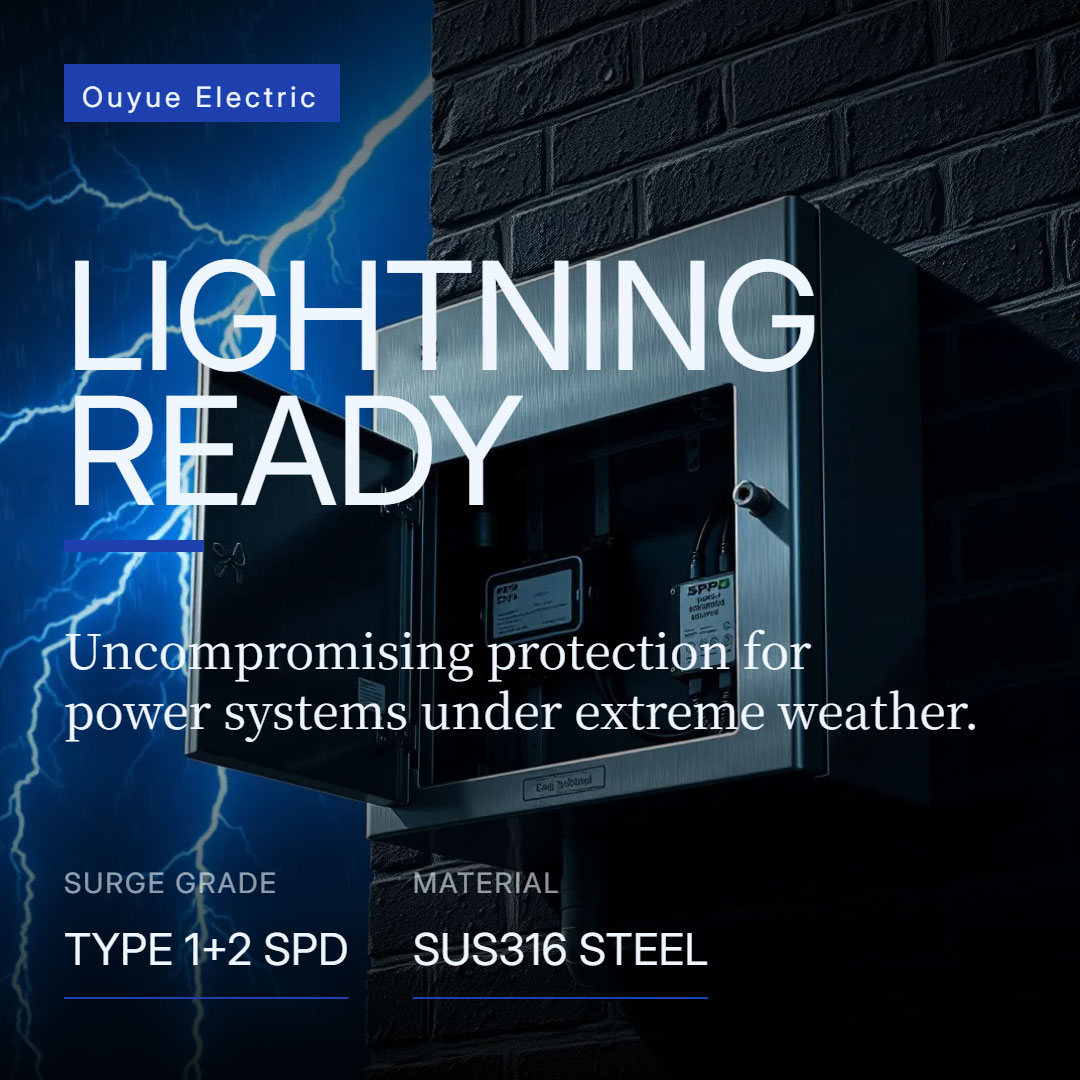 Panlabas na kahon ng pamamahagi ng panahon ng bagyo sa labas kung paano proteksyon ng kidlat? Pagsusuri sa disenyo ng grounded copper bar at surge protection ng stainless steel distribution box