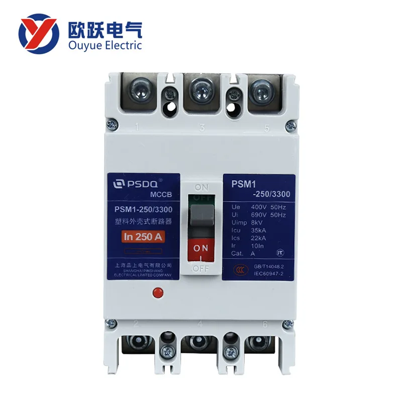 Nakalakip na Circuit Breaker 250A 3P