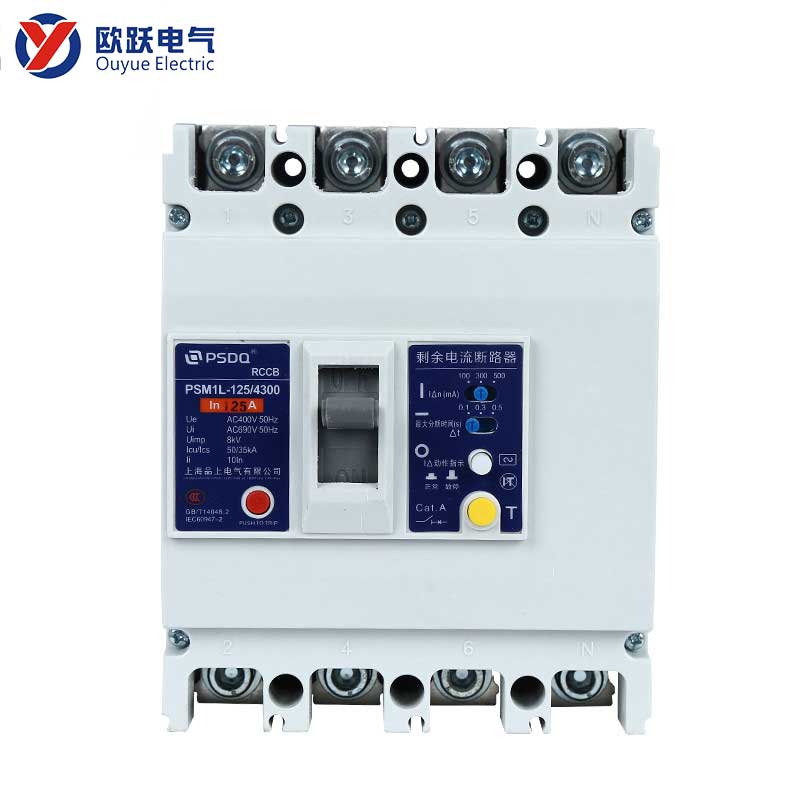 Molded case leakage circuit breaker 125A 4P